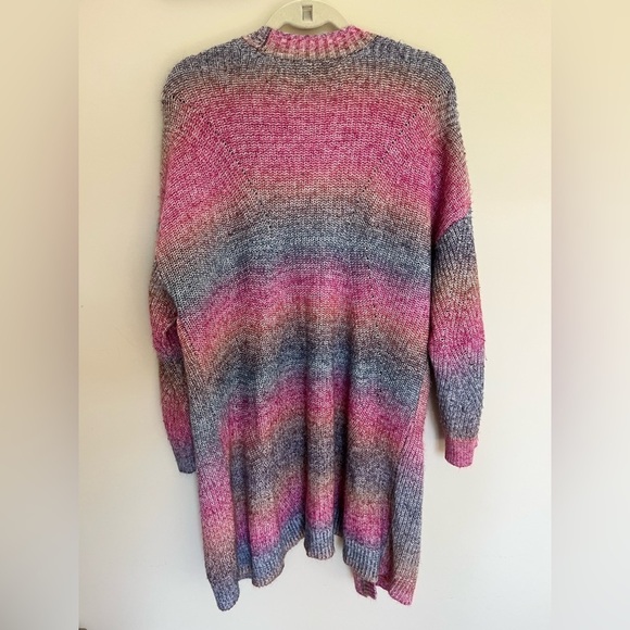 Torrid Pink Mulitcolor Cardigan Chunky Open Sweater Size 2 - Picture 2 of 7
